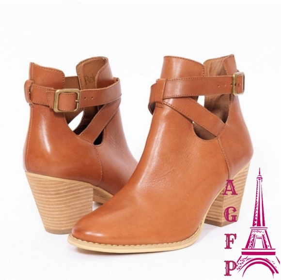 Reba Shoes - Reba KC leather ankle Western booties, 10